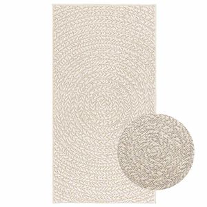 vidaXL Teppe ZIZUR kremhvit 60x110 cm jute-utseende innend&oslash;rs&utend&oslash;rs