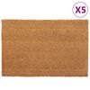 vidaXL D&oslash;rmatter 5 stk naturlig 40x60 cm tuftet kokosfiber