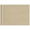 vidaXL Balkongskjerm beige 75x800 cm 100% polyester oxford