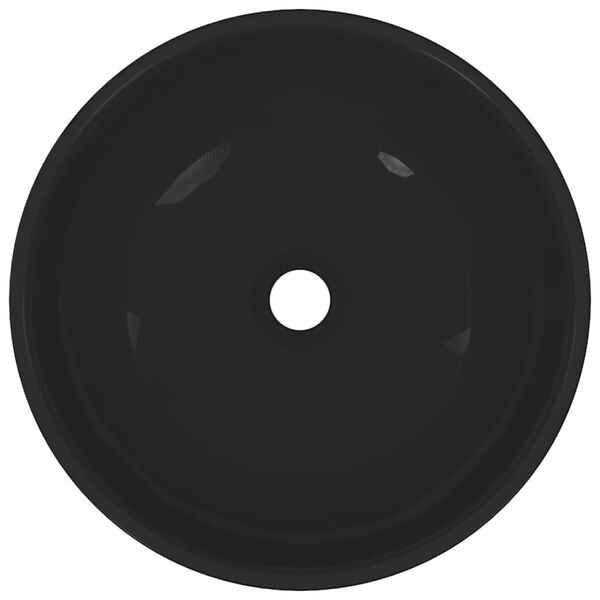 vidaXL Servant blank svart Ø28x10 cm keramikk