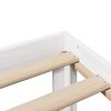vidaXL Sengeramme med hodegavl hvit 120x200 cm heltre furu