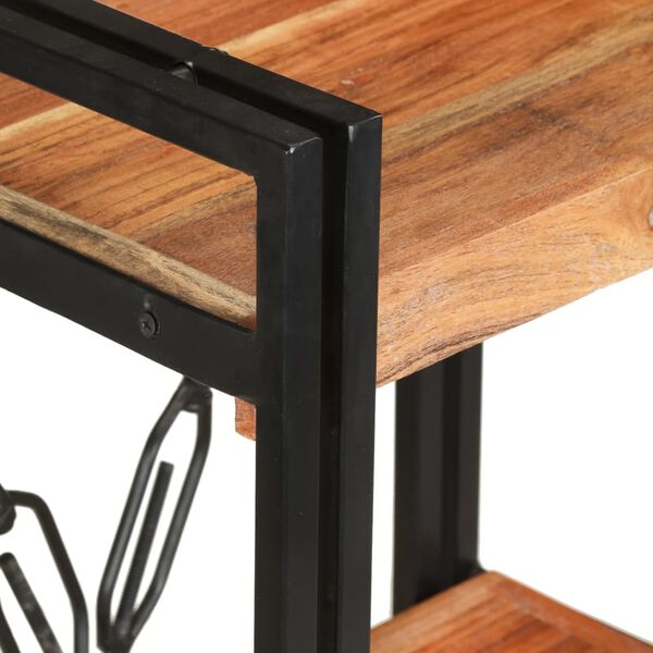 vidaXL Bokhylle 3 etasjer 60x30x80 cm heltre akasie