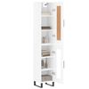 vidaXL Highboard h&oslash;yglans hvit 34,5x34x180 cm konstruert tre