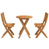 vidaXL Bistrosett 3 pcs Olje naturlig Solid akasietre