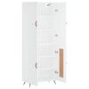 vidaXL Highboard hvit 69,5x34x180 cm konstruert tre