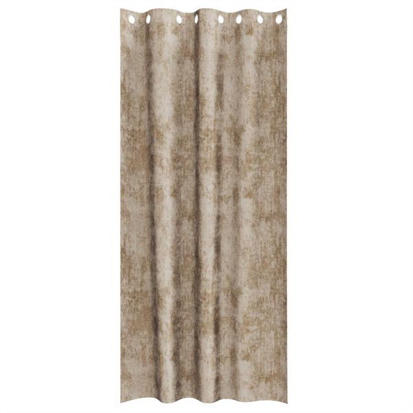 vidaXL Fl&oslash;yel Gardiner 2 pcs champagne 225 x 140 cm Fl&oslash;yel