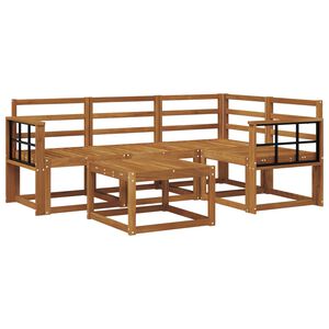 vidaXL Utend&oslash;rs sofa-sett 5 pcs Naturlig Solid akasietre