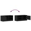 vidaXL TV-skap 2 pcs Svart Eik 80 x 35 x 36,5 cm Konstruert tre