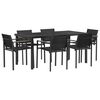 vidaXL Utem&oslash;belsett 7 pcs Svart og Anthracite 160 x 80 x 73 cm