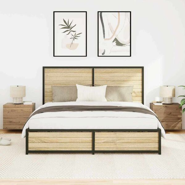 vidaXL Nattbordskap 2 pcs Artisan Eik 50 x 39 x 41 cm Konstruert tre