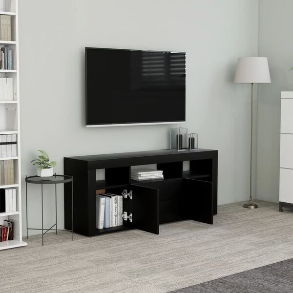 vidaXL TV-benk svart 120x30x50 cm konstruert tre