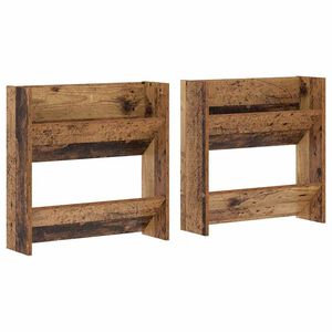 vidaXL Sko Skap 2 stk. 60 x 18 x 60 cm Konstruert tre Gammelt tre