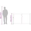 vidaXL Uttrekkbar sidemarkise 120x500 cm svart