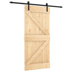 vidaXL Skyved&oslash;r 95 x 210 cm Massiv Furu Tre (Ubehandlet)