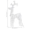 vidaXL Reinsdyr julepynt 90 lysdioder 60x16x100 cm akryl