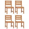 vidaXL Hagestoler 4 stk heltre teak