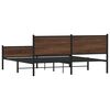 vidaXL Sengeramme i metall uten madrass brun eik 183x213 cm