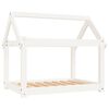 vidaXL Hundeseng hvit 81x60x70 cm heltre furu