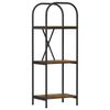 vidaXL Bokhylle 3 niv&aring;er 40 x 30 x 109 cm Konstruert tre R&oslash;kt eik