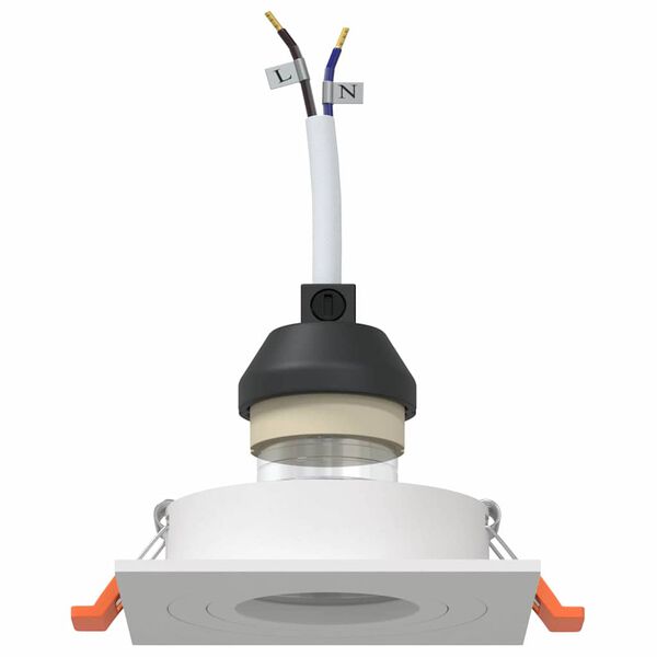 vidaXL Spotlight 12 pcs Hvit 9 x 9 x 2 cm Aluminium