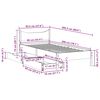 vidaXL Sengeramme med skuffer 90x200 cm heltre furu