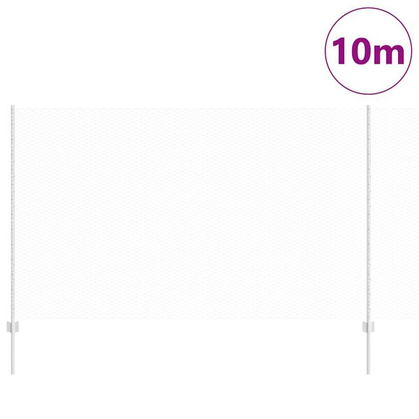 vidaXL Gjerde med stolpe s&oslash;lv 1,4 x 10 m St&aring;l