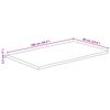 vidaXL Bordplate naturlig kant 100x60x2,5 cm grovt heltre mangotre