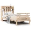 vidaXL Seng med bokhylle uten madrass 90x190 cm heltre furu