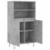 vidaXL Highboard betonggr&aring; 60x36x110 cm konstruert tre