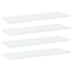 vidaXL Hylleplater 4 stk hvit 60x20x1,5 cm konstruert tre
