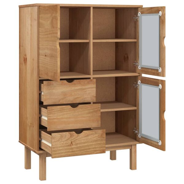 vidaXL Highboard OTTA 85x43x125 cm heltre furu