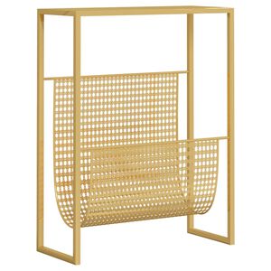 vidaXL Magasinhylle gull 35x15x45 cm st&aring;l