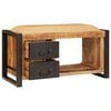 vidaXL Oppbevaringsbenk Brun 80 x 35 x 40 cm Massivt mangotre