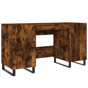 vidaXL Skrivebord r&oslash;kt eik 140x50x75 cm konstruert tre