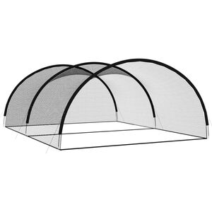 vidaXL Baseball battingnett svart 600x400x250 cm polyester