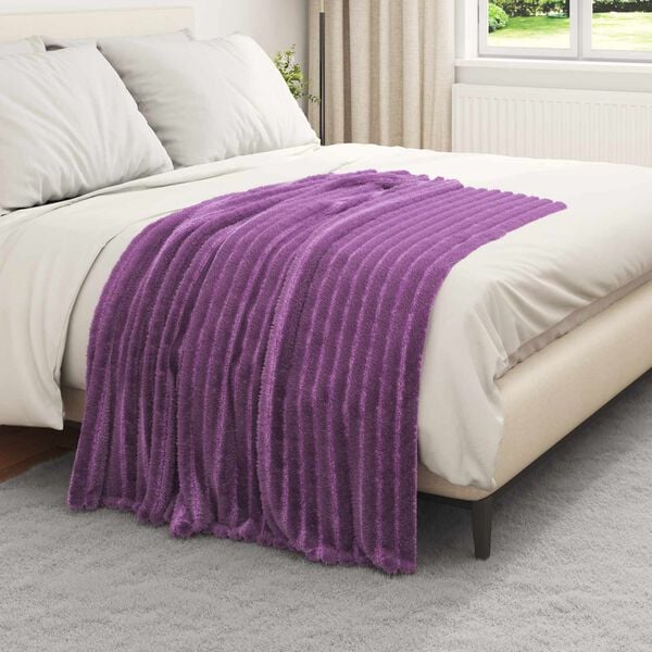 vidaXL Kastteppe Lilla 150 x 130 cm Fleece