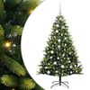 vidaXL Kunstig Hengt Julegran med 150 LED-lys gr&oslash;nn 120 cm PVC og PE