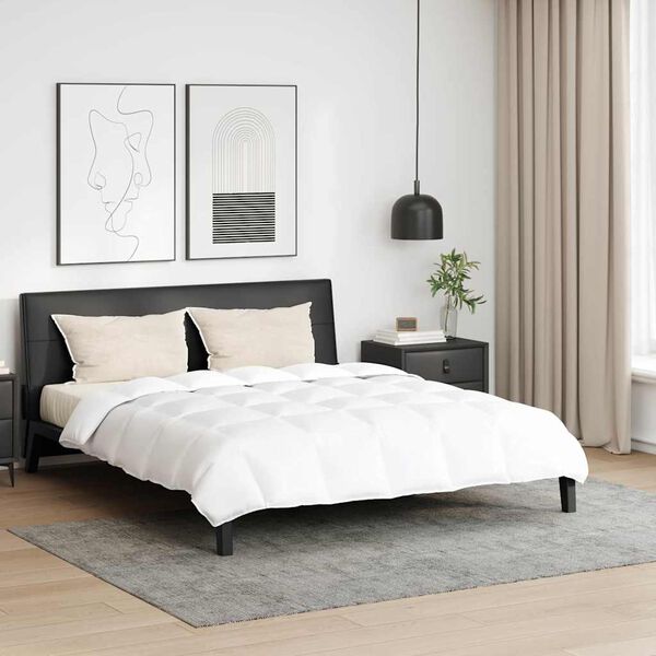 vidaXL Dyne Sett med pute 3 pcs Hvit Dun Fjær