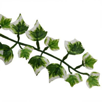 vidaXL Kunstige hengeplanter 12 stk 339 blader 90 cm grønn og hvit