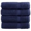 vidaXL Premium badeh&aring;ndkl&aelig;r SOLUND 4 stk marinebl&aring; 100x150 cm 600gsm