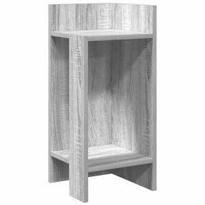 vidaXL Sidebord med hylle gr&aring; sonoma 25,5x27x60 cm