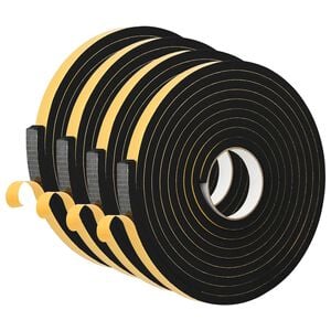 vidaXL Selvklebende skum tape 4 pcs Svart 20mm x 5m CR skum