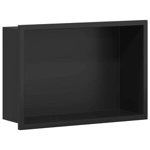 vidaXL Dusjniche Svart 30 x 20 x 9,5 cm Rustfritt st&aring;l