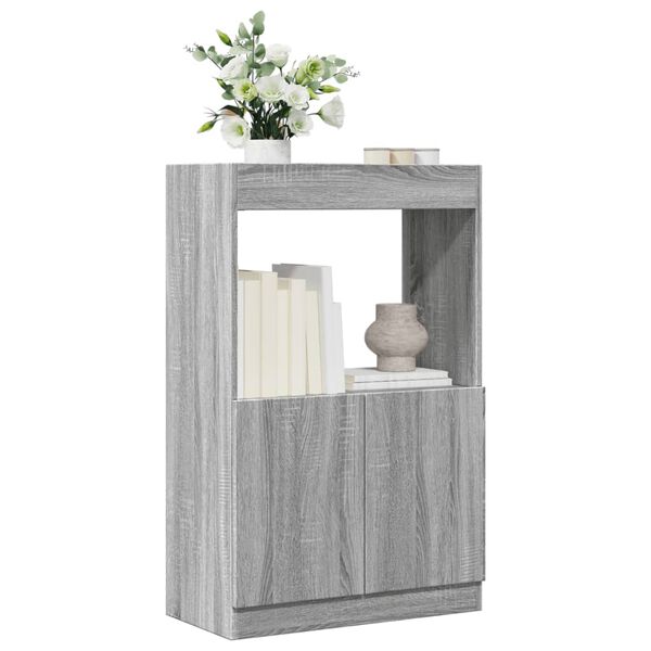 vidaXL Highboard gr&aring; sonoma 63x33x100 cm konstruert tre