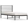 vidaXL Sengeramme i metall med hodegavl svart 107x203 cm