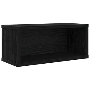 vidaXL CD-oppbevaringsstativ Svart eik 40 x 17 x 17 cm Konstruert tre