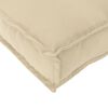 vidaXL Pallet Pute Sett 2 pcs Beige 100 x 40 x 8 cm Oxford-stoff
