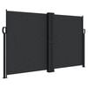 vidaXL Uttrekkbar sidemarkise 140x1000 cm svart