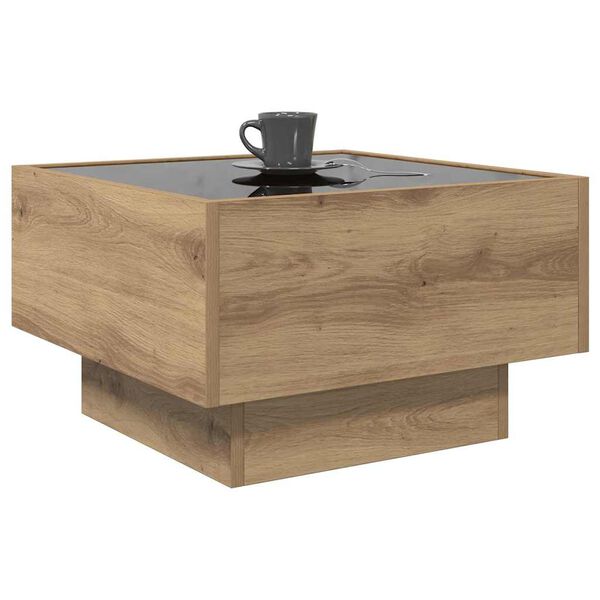 vidaXL Kaffebord artisan eik 50 x 50 x 30 cm Konstruert tre