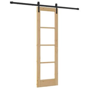 vidaXL Skyved&oslash;r ORKDAL Naturlig og svart 61 x 198,5 cm